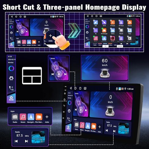 SIXWIN 4G+64G Android 13 Car Stereo for Hyundai Accent 2008-2011 9 Inch Touch Screen with CarPlay Android Auto Mirror Link UI Bluetooth FM GPS Navigation WiFi FM SWC Shot Cut Backup Camera MIC in Saudi Arabia