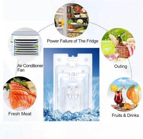 Water Injection Box with Ice Crystals Ice Packs Reusable Freezer Packs Long-Lasting Reusable Ice Pack Perfect for Keeping Food Or Beverages Cold, Coolers, Camping, Beach Coolers in Saudi Arabia
