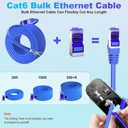 كابل إيثرنت Cat 6 (50 قدم)، كابل إيثرنت محمي FTP، كابل الإنترنت، كابل الشبكة، كابل LAN، مع موصل RJ45 لجهاز التوجيه، حديث، الكمبيوتر الشخصي، الكمبيوتر المحمول، التلفزيون، صندوق التبديل، الطابعة، PS3/4/5، الألعاب in Saudi Arabia