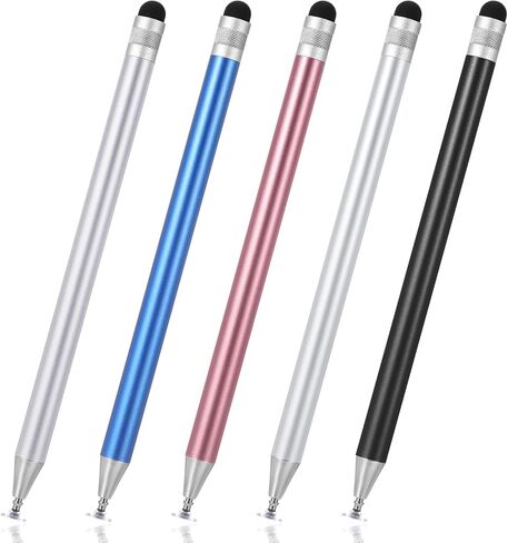 5 Pcs Stylus Pen 2-in-1 Magnetic Stylus Pen for Touch Screen, High Precision and Sensitivity Disc Tip Pen Compatible with All Touch Screens of Phone Tablets in Saudi Arabia