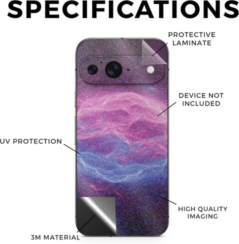 Glossy Glitter Laptop Skin Compatible with Pixel 9 - Mini Dots - Premium 3M Vinyl Protective Wrap Decal Cover - Easy to Apply | Crafted in The USA by MightySkins in Saudi Arabia