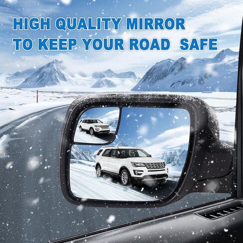 مجموعة مرآة الجانب الأيمن للركاب تناسب 2011-2019 Ford Explorer مع زجاج الطاقة العمياء للكشف عن النقطة العمياء وإشارة الانعطاف الساخنة ومطابقة ضوء البركة باللون الأسود استبدال FO1321617 (9 دبابيس) in Kuwait