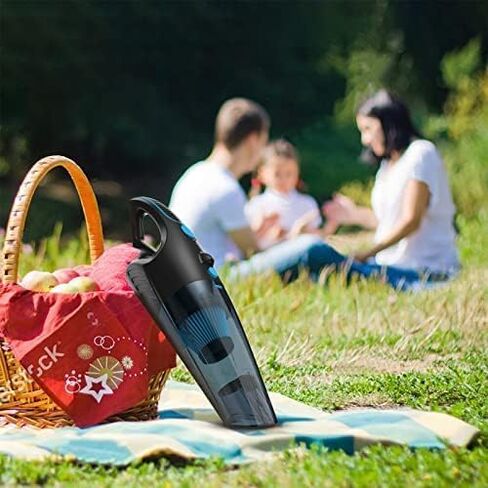 GV02 Handheld Cordless Vacuum, 10000PA Powerful Suction Hand Held Vacuum Cleaner for Car, Home & Office, Pet Hair & Cat Litter Cleaning, 2 Speed with LED Lights, Blue-2Pcs in Saudi Arabia