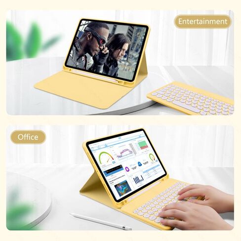 Galaxy Tab S9 11 inch 2023 SM-X710/X716B/X718U keyboard case with mouse Magnetic Detachable Bluetooth keyboard with S Pen holder Slim folio leather case (Tab S9(2023), Mint Green) in Saudi Arabia