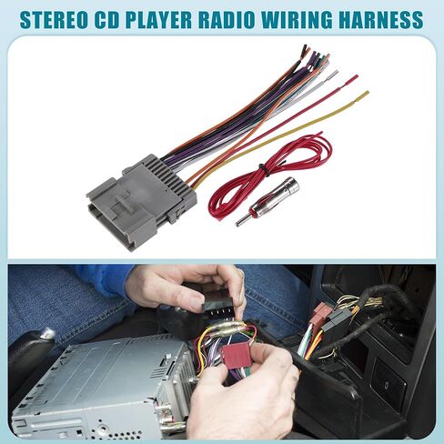 Stereo CD Player Radio Wiring Harness W/Antenna Adapter 13 Pin Wire Harness for Chevrolet Blazer 2003 2005 in Saudi Arabia