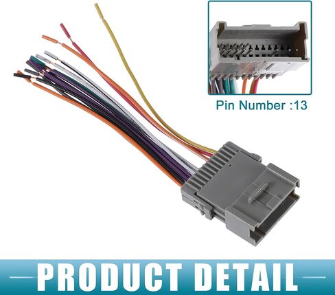 Stereo CD Player Radio Wiring Harness W/Antenna Adapter 13 Pin Wire Harness for Chevrolet Blazer 2003 2005 in Saudi Arabia