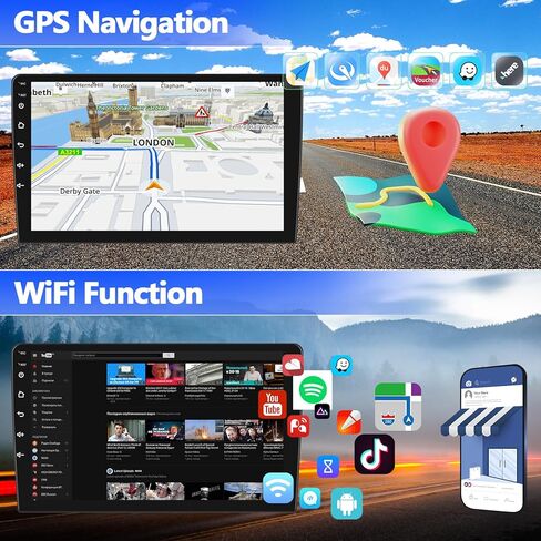 SIXWIN 4G+64G Android 13 Car Stereo for Hyundai Santa Fe IX45 2013-2017 9 Inch Touch Screen with CarPlay Android Auto Mirror Link UI Bluetooth FM GPS Navigation WiFi FM SWC Shot Cut Backup Camera MIC in Saudi Arabia
