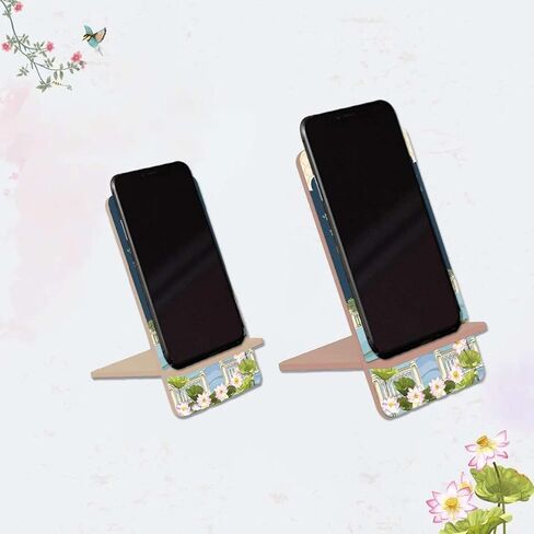 حامل خشبي للهاتف الخلوي، حامل هاتف عالمي مع فتحة شحن متوافق مع جميع هواتف iPhone14، والهواتف الذكية، وحامل Facetime للمكتب مقاس 6 بوصات × 3.15 بوصة Hans Mahal (عادي) in Saudi Arabia