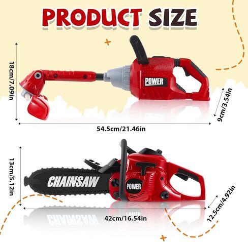 2 Pcs Toy Leaf Blower Lawn Trimmer Toy Battery Powered Gardening Tool Set with Lights and Sounds Gardening Equipment Toy Set Construction Toy Tool for Christmas in Kuwait