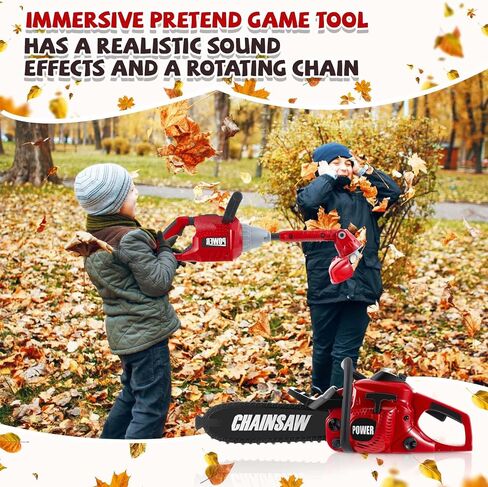 2 Pcs Toy Leaf Blower Lawn Trimmer Toy Battery Powered Gardening Tool Set with Lights and Sounds Gardening Equipment Toy Set Construction Toy Tool for Christmas in Kuwait