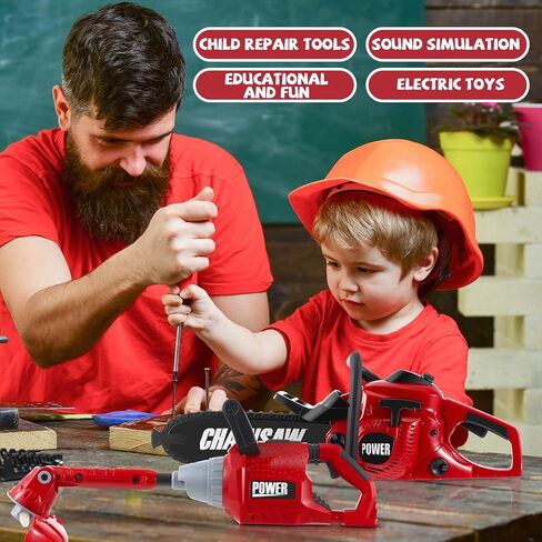 2 Pcs Toy Leaf Blower Lawn Trimmer Toy Battery Powered Gardening Tool Set with Lights and Sounds Gardening Equipment Toy Set Construction Toy Tool for Christmas in Kuwait