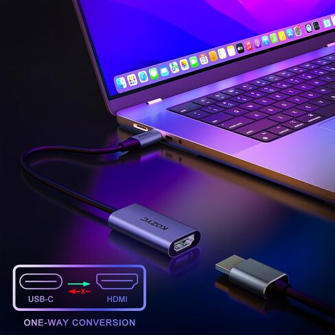 محول USB C إلى HDMI 4K، محول من النوع C إلى HDMI، متوافق مع Thunderbolt 3، وضع بديل DP 1.2/1.4 يدعم 4K 30 هرتز، ثلاثي الأبعاد، نسخة وشاشة ممتدة لأجهزة الكمبيوتر المحمول، Macbook Pro، UHDTV، أخضر in Saudi Arabia