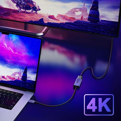 محول USB C إلى HDMI 4K، محول من النوع C إلى HDMI، متوافق مع Thunderbolt 3، وضع بديل DP 1.2/1.4 يدعم 4K 30 هرتز، ثلاثي الأبعاد، نسخة وشاشة ممتدة لأجهزة الكمبيوتر المحمول، Macbook Pro، UHDTV، أخضر in Saudi Arabia