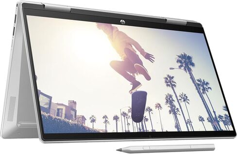 كمبيوتر محمول HP Pavilion x360 School & Business 2 في 1 (Intel i5-1335U 10-Core، ذاكرة الوصول العشوائي 8 جيجابايت، 2 تيرابايت PCIe SSD، Intel Iris Xe، شاشة 14.0 بوصة 60 هرتز تعمل باللمس Full HD (1920x1080)، قلم نشط، Win 11 Pro) مع قاعدة توصيل USB-C in Saudi Arabia