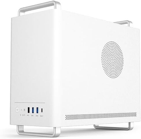S320 Mini Portable M-ATX/ITX Computer Case, Micro ATX CASE, DIY Desktop Case with Handles, Support 310MM GPU Length (White) in Saudi Arabia