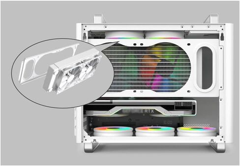 S320 Mini Portable M-ATX/ITX Computer Case, Micro ATX CASE, DIY Desktop Case with Handles, Support 310MM GPU Length (White) in Saudi Arabia