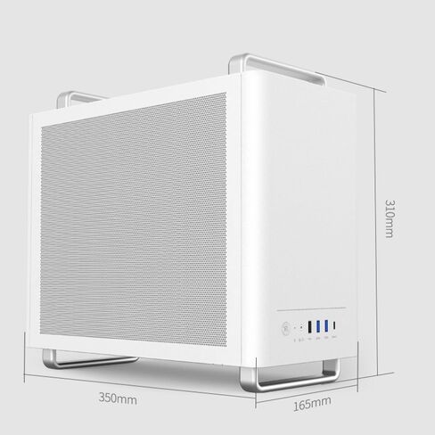 حقيبة كمبيوتر S320 صغيرة محمولة M-ATX/ITX، حافظة Micro ATX، حقيبة سطح مكتب DIY مع مقابض، تدعم طول وحدة معالجة الرسومات 310 مم (أبيض) in Kuwait