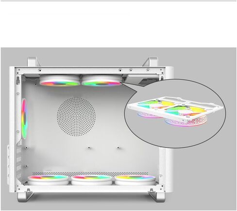 حقيبة كمبيوتر S320 صغيرة محمولة M-ATX/ITX، حافظة Micro ATX، حقيبة سطح مكتب DIY مع مقابض، تدعم طول وحدة معالجة الرسومات 310 مم (أبيض) in Kuwait