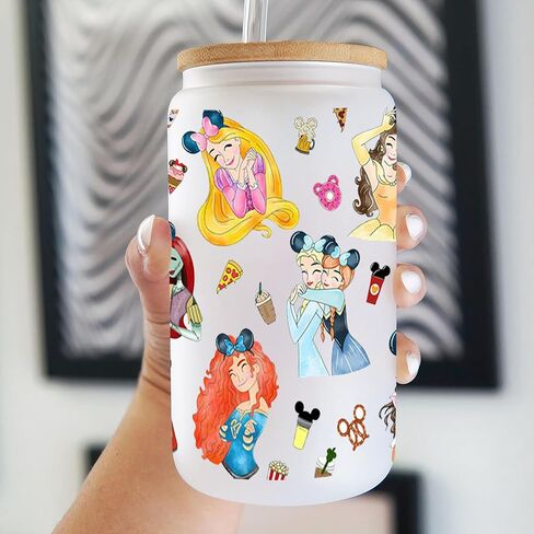 Cute Cartoon UV DTF Wrap Transfer, Kawaii Theme Wraps, Waterproof Decal, Christmas Gift for Kids, Teens, Adults (B) in Saudi Arabia