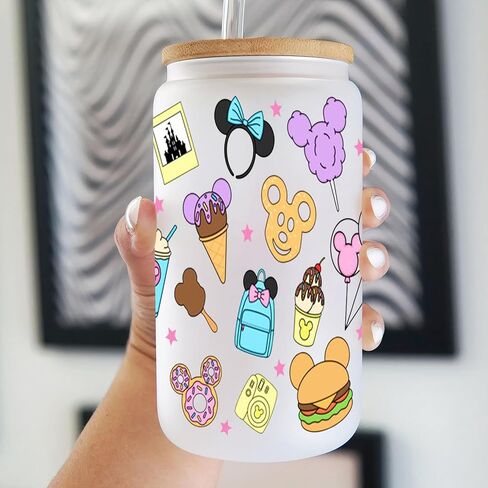 Cute Cartoon UV DTF Wrap Transfer, Kawaii Theme Wraps, Waterproof Decal, Christmas Gift for Kids, Teens, Adults (B) in Saudi Arabia