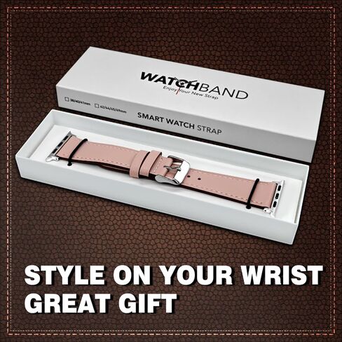 Italy Leather Watch Bands Compatible with Apple Watch Band 49mm 46mm 45mm 44mm 42mm 41mm 40mm 38mm Women Men, Top Grain Genuine Leather Strap for iWatch Series 10 9 8 7 6 SE 5 4 3 2 1 Ultra1 2 in Saudi Arabia