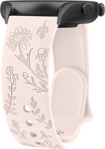 Floral Engraved Bands for IDW13,IDW16,IDW19 Smartwatch Bands, 22mm Soft Silicone Flower Pattern Replacement Strap for Fitpolo IDW13/Woneligo W13 Smartwatch Bands,ENOMIR/TOOBUR/MILOUZ/Gydom/Faweio/Veryfit IDW19 Smartwatch Bands in Saudi Arabia