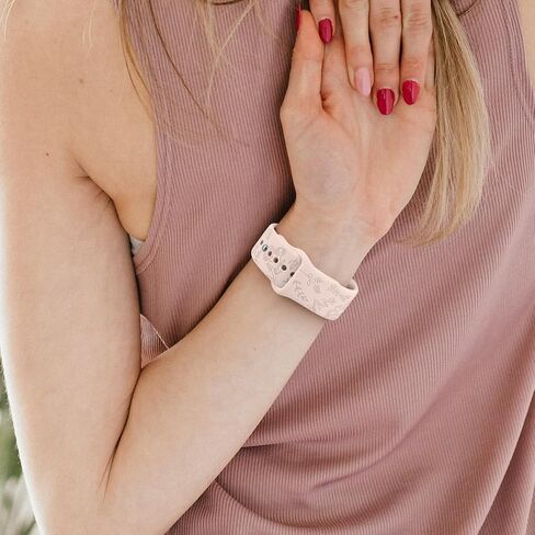 Floral Engraved Bands for IDW13,IDW16,IDW19 Smartwatch Bands, 22mm Soft Silicone Flower Pattern Replacement Strap for Fitpolo IDW13/Woneligo W13 Smartwatch Bands,ENOMIR/TOOBUR/MILOUZ/Gydom/Faweio/Veryfit IDW19 Smartwatch Bands in Saudi Arabia