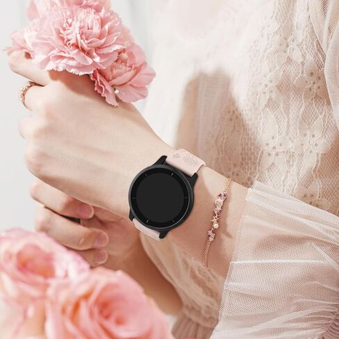 Floral Engraved Bands for IDW13,IDW16,IDW19 Smartwatch Bands, 22mm Soft Silicone Flower Pattern Replacement Strap for Fitpolo IDW13/Woneligo W13 Smartwatch Bands,ENOMIR/TOOBUR/MILOUZ/Gydom/Faweio/Veryfit IDW19 Smartwatch Bands in Saudi Arabia