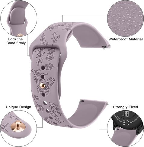 Floral Engraved Bands for IDW13,IDW16,IDW19 Smartwatch Bands, 22mm Soft Silicone Flower Pattern Replacement Strap for Fitpolo IDW13/Woneligo W13 Smartwatch Bands,ENOMIR/TOOBUR/MILOUZ/Gydom/Faweio/Veryfit IDW19 Smartwatch Bands in Saudi Arabia