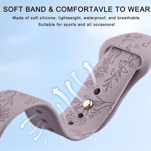 Floral Engraved Bands for IDW13,IDW16,IDW19 Smartwatch Bands, 22mm Soft Silicone Flower Pattern Replacement Strap for Fitpolo IDW13/Woneligo W13 Smartwatch Bands,ENOMIR/TOOBUR/MILOUZ/Gydom/Faweio/Veryfit IDW19 Smartwatch Bands in Saudi Arabia