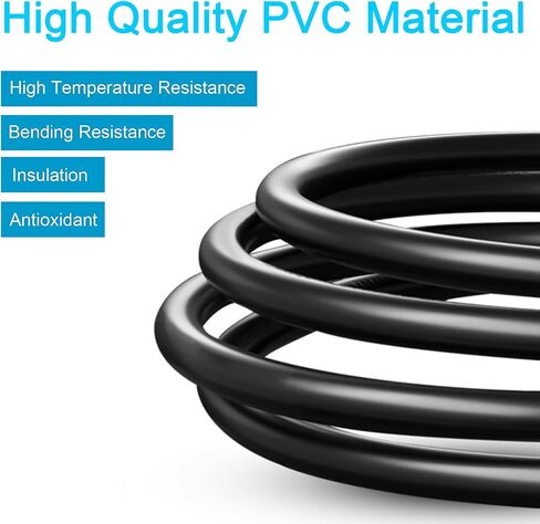 Single 1M/3.3FT 22AWG DC Power 5.5mm x 2.5mm Barrel Male Plug Connector Pigtail，3A 5525 DC Cable Extension 2 Pin Open End to Bare Wire DIY Cord for DC Power Supply Cable Repair in Saudi Arabia