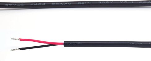 Single 1M/3.3FT 22AWG DC Power 5.5mm x 2.5mm Barrel Male Plug Connector Pigtail，3A 5525 DC Cable Extension 2 Pin Open End to Bare Wire DIY Cord for DC Power Supply Cable Repair in Saudi Arabia