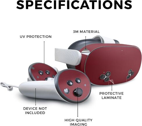 Glossy Glitter VR Skin Compatible with Meta Quest 3S - Solid Purple - Premium 3M Vinyl Protective Wrap Decal Cover - Easy to Apply | Crafted in The USA by MightySkins in Saudi Arabia