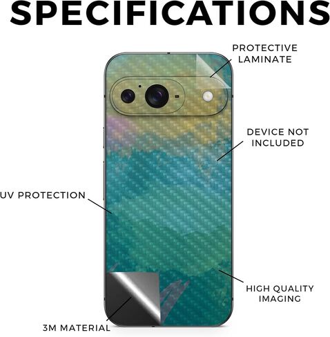 Glossy Glitter Laptop Skin Compatible with Pixel 9 - Cow Hide - Premium 3M Vinyl Protective Wrap Decal Cover - Easy to Apply | Crafted in The USA by MightySkins in Saudi Arabia