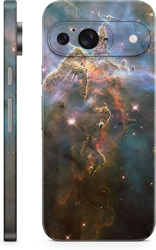 Carbon Fiber Laptop Skin Compatible with Pixel 9 - Eagle Nebula - Premium 3M Vinyl Protective Wrap Decal Cover - Easy to Apply | Crafted in The USA by MightySkins in Saudi Arabia