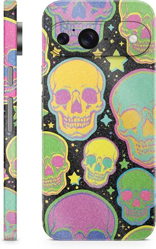 Carbon Fiber Laptop Skin Compatible with Pixel 9 - Monster Mash - Premium 3M Vinyl Protective Wrap Decal Cover - Easy to Apply | Crafted in The USA by MightySkins in Saudi Arabia