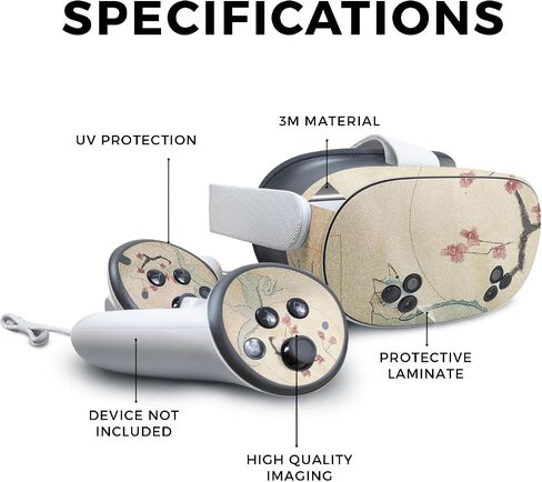 Glossy Glitter VR Skin Compatible with Meta Quest 3S - Water Dog - Premium 3M Vinyl Protective Wrap Decal Cover - Easy to Apply | Crafted in The USA by MightySkins in Saudi Arabia