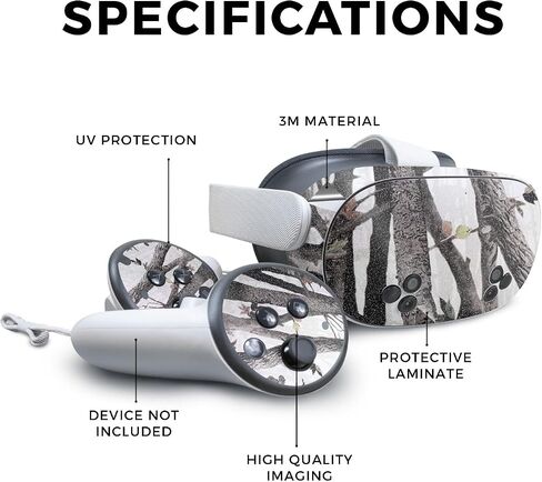 Glossy Glitter VR Skin Compatible with Meta Quest 3S - Artic Camo - Premium 3M Vinyl Protective Wrap Decal Cover - Easy to Apply | Crafted in The USA by MightySkins in Saudi Arabia