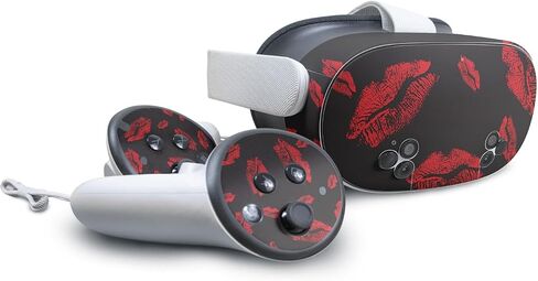 Glossy Glitter VR Skin Compatible with Meta Quest 3S - Sakura Pink - Premium 3M Vinyl Protective Wrap Decal Cover - Easy to Apply | Crafted in The USA by MightySkins in Saudi Arabia