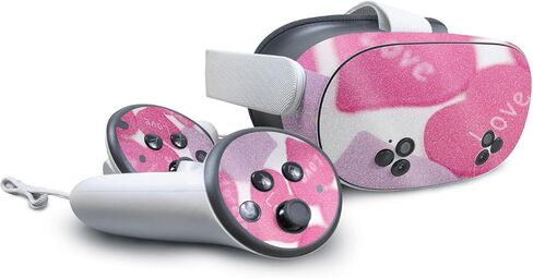 Glossy Glitter VR Skin Compatible with Meta Quest 3S - Water Dog - Premium 3M Vinyl Protective Wrap Decal Cover - Easy to Apply | Crafted in The USA by MightySkins in Saudi Arabia