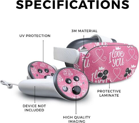 Glossy Glitter VR Skin Compatible with Meta Quest 3S - Water Dog - Premium 3M Vinyl Protective Wrap Decal Cover - Easy to Apply | Crafted in The USA by MightySkins in Saudi Arabia