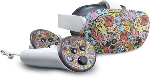 Glossy Glitter VR Skin Compatible with Meta Quest 3S - Water Dog - Premium 3M Vinyl Protective Wrap Decal Cover - Easy to Apply | Crafted in The USA by MightySkins in Saudi Arabia