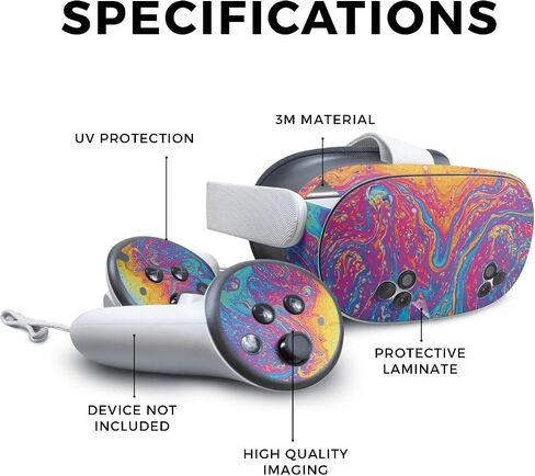 Glossy Glitter VR Skin Compatible with Meta Quest 3S - Viper Western - Premium 3M Vinyl Protective Wrap Decal Cover - Easy to Apply | Crafted in The USA by MightySkins in Saudi Arabia