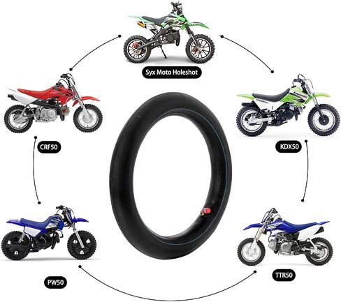 KAMIER 2.50/2.75-10 Inner Tube Repalcement for PW50 TTR50 CRF50 XR50 KDX50 Suzuki JR50 Syx Moto Holeshot SSR SX50 Xpro 50cc Dirt Bike Apollo 70cc DB21 DB25 Razor MX650 MX500 SX500 Pit Dirt Bike Parts in Kuwait