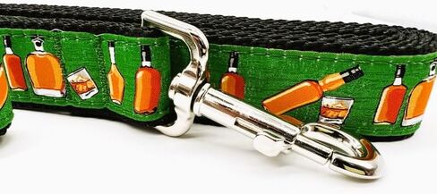 Heavy Duty Bourbon Dog Leash 6 ft - Bourbon Glasses and Bottles Pet Leashes Come in Different Sizes for Pets (Small Leash 6 Foot, 3/4 inch) in Saudi Arabia