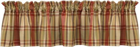 Park Designs Black & Cream Buffalo Check Lined Valance in Kuwait