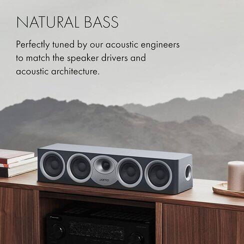 Jamo S7-43C Center Channel Speaker, Blue Fjord - Four 3.3" Woofers + 1" Tweeter - Two-Way Bass Reflex in Kuwait