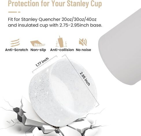 Spill Stoppers Set for Stanley Cup Accessories 8PCS with Gift Box, 3 Silicone Straw Cover Caps, 4 Leak Stoppers, 1 Boot for Stanley Accessories 40oz 30oz Tumbler in Saudi Arabia