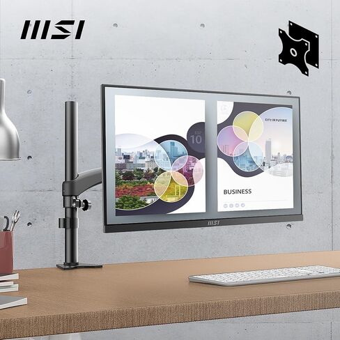 شاشة مكتب الألعاب MSI PRO MP251 E2 مقاس 24.5 بوصة IPS 1920 x 1080 (FHD)، 120 هرتز، مزامنة تكيفية، HDR جاهزة، HDMI، منفذ VGA، منفذ عرض، قابل للتركيب، إمالة، مكبر صوت، 1 مللي ثانية، أسود in Saudi Arabia