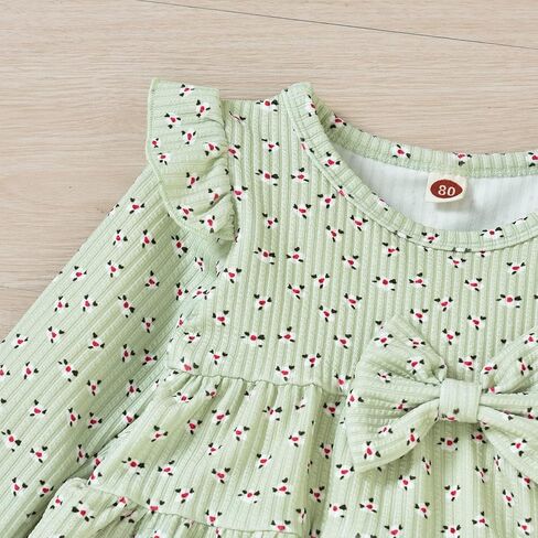 1-6T فريدة من نوعها طفل الفتيات أطقم ملابس للأطفال الصغار بلون الكتان تونك الأعلى والزهور طماق مجموعة ملابس in Kuwait